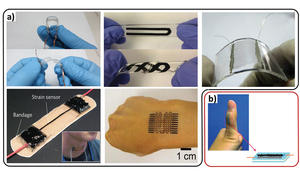 Stretchable, Skin-Mountable, and Wearable Strain Sensors and Their Potential Applications: A Review