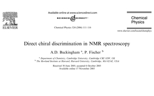 Direct chiral discrimination in NMR spectroscopy