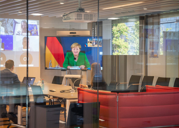 Chancellor Angela Merkel and Minister-President Winfried Kretschmann visit Cyber Valley